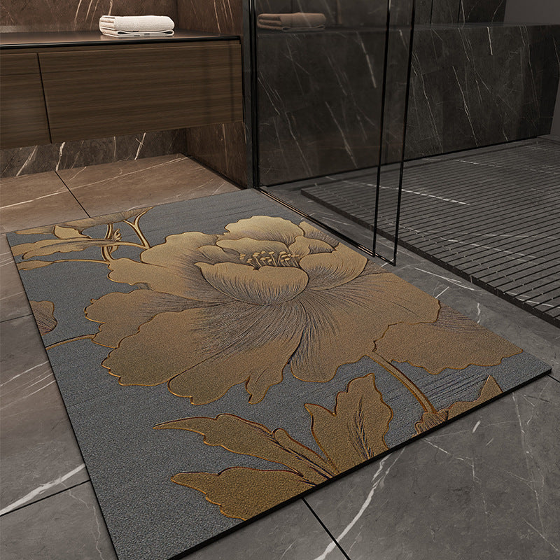 Bathroom absorbent floor mat soft diatom mud non-slip bathroom toilet for home bathroom door quick-drying door mat