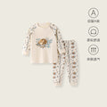 Kids' spring/autumn pure cotton thermal underwear set - baby pajama pants and top set for boys and girls - long sleeve and pants loungewear - children's clothing