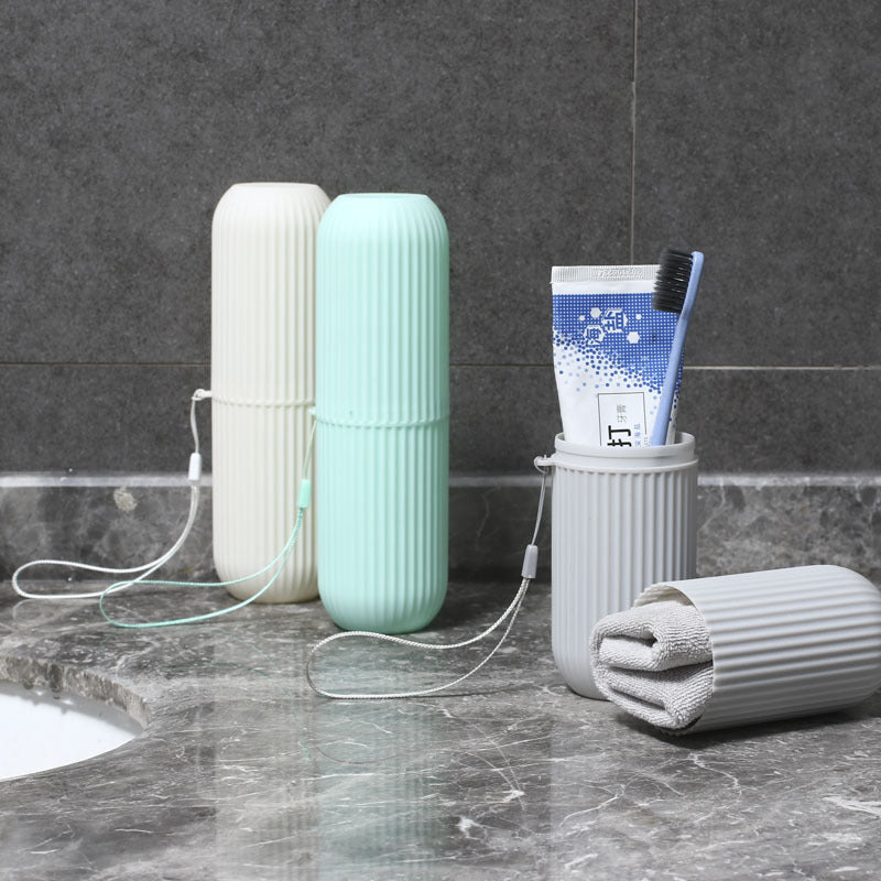 Travel Stripe Toothbrush Box Portable Washing Mouthwash Cup Brushing Cup Set Tooth Tooth Cylinder Nordic Simple Toothbrush