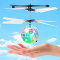 popular sensor suspended flying ball remote control crystal ball colorful light resistant sensor flying toy wholesale