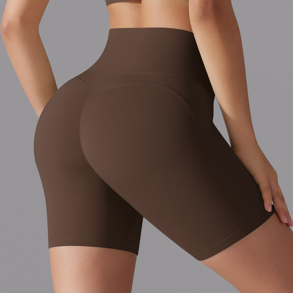 New arrival free underwear without embarrassing lines high waist tight zero-sense three-quarter pants sports running fitness yoga shorts for women