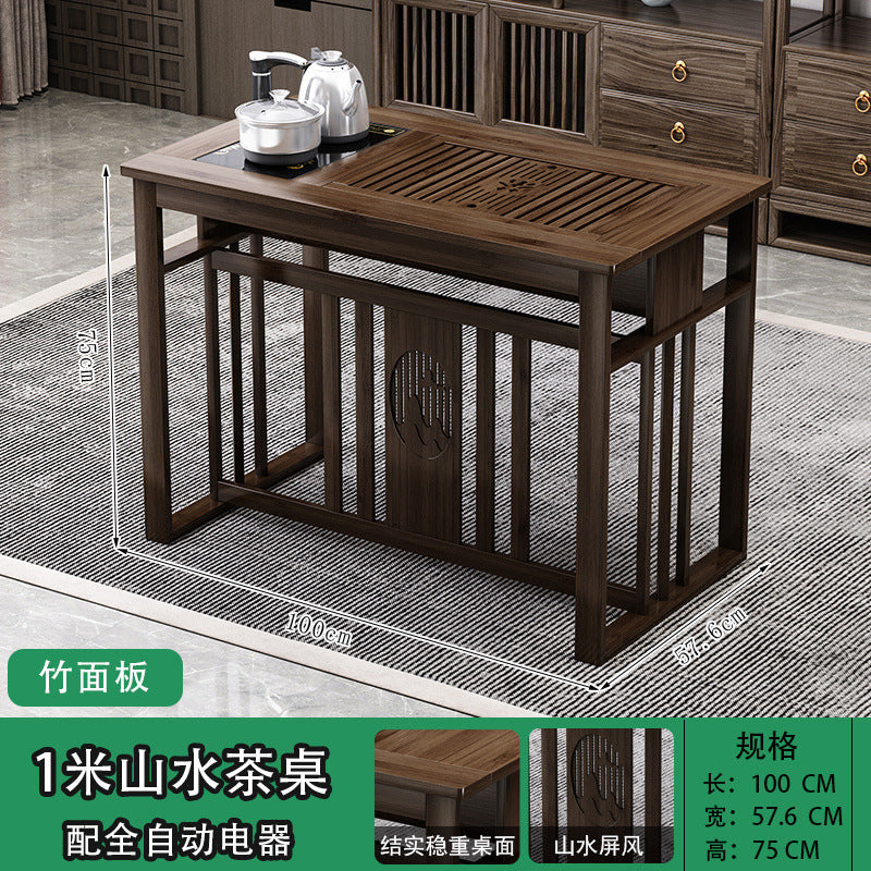 Balcony tea table and chair combination New Chinese-style office household small apartment Kung Fu tea table Boiling water integrated tea making table