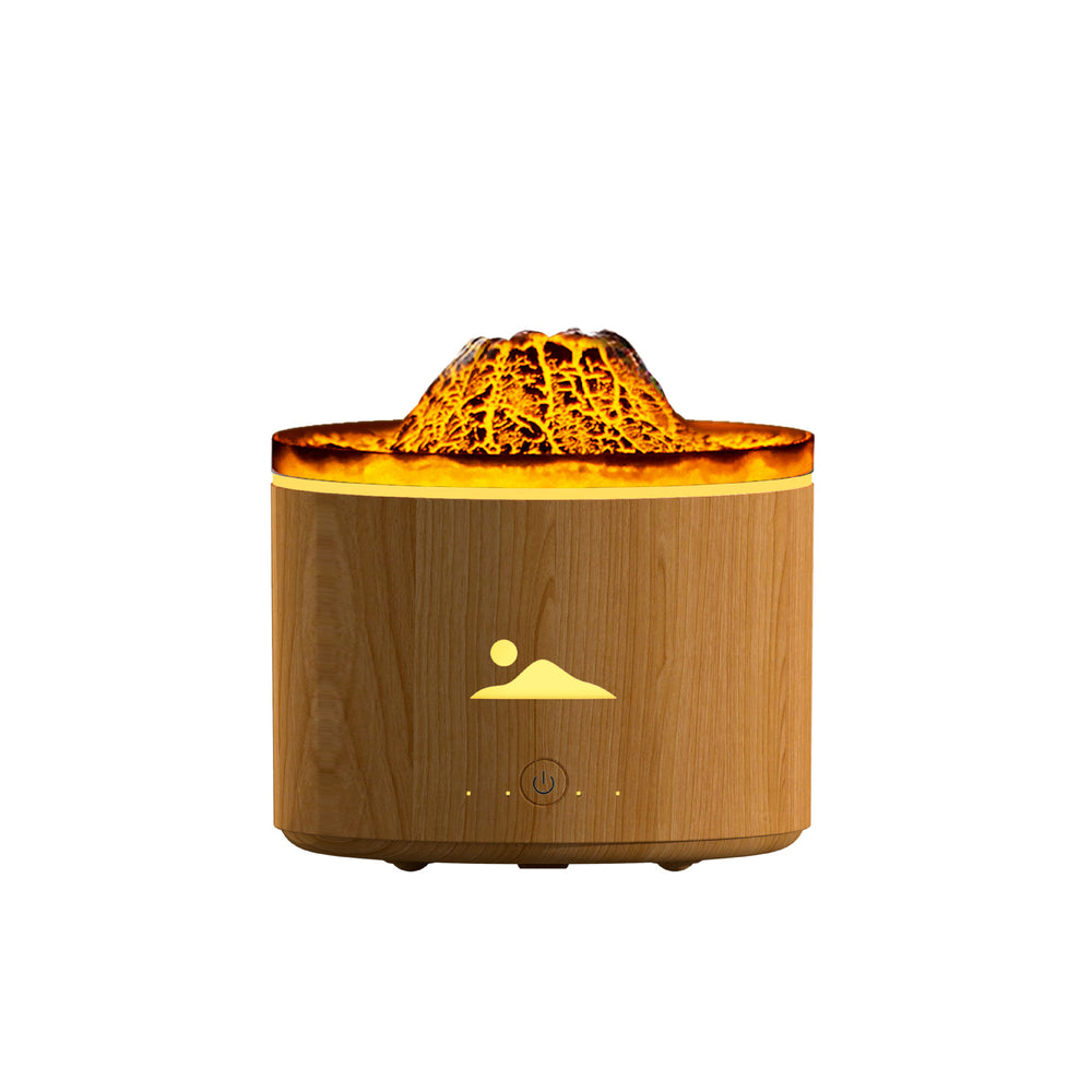 Aromatherapy machine for home desktop humidifier artificial smoke ring flame cross-border fragrance automatic fragrance machine wood grain