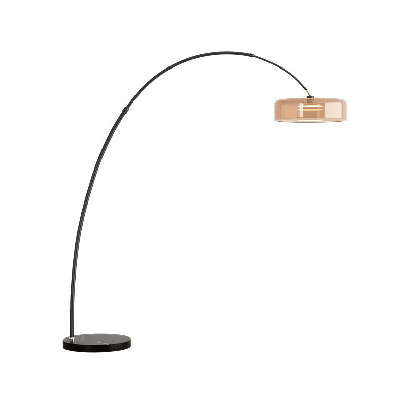Brown italian light luxury high-end fishing lamp living room sofa high-looking floor lamp decoration atmosphere bedroom reading
