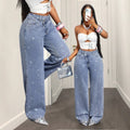 Fashionjeans women's high waist diagonal placket hot diamond sparkling diamond decoration loosedrapedloose pants moppants