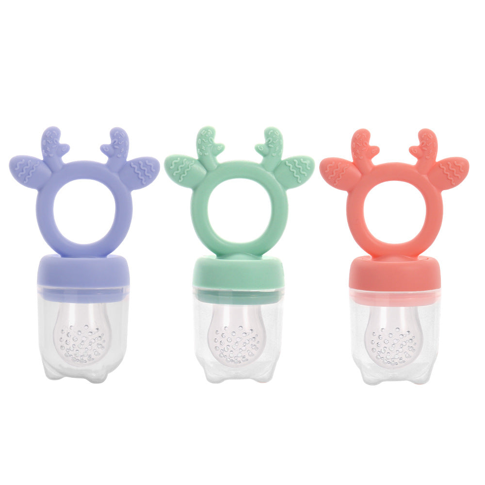 Baby Fruit and Vegetable Bite Le Food Grade Silicone Toothpaste Teeth Grinder Toddler Fruit Bite Le Baby Food Supplement
