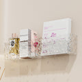 Multifunctional bathroom storage rack with compartments, drainable, no-punch wall-mounted bathroom wall cosmetic storage box
