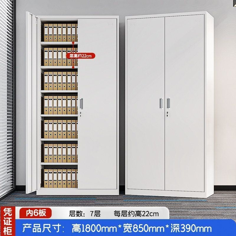 Heavy-duty steel office file cabinet - steel document cabinet for financial records, accounting files, and storage - low profile storage unit