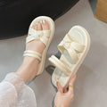Women's summer outdoor soft sole slippers fashion new thick sole sandals easiest for match one-character sandals slippers one-pedal slippers