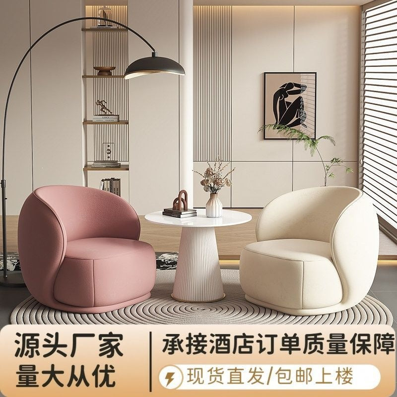 Balcony casual table and chair single sofa modern casual lazy casual chair creative designer reception negotiation combination