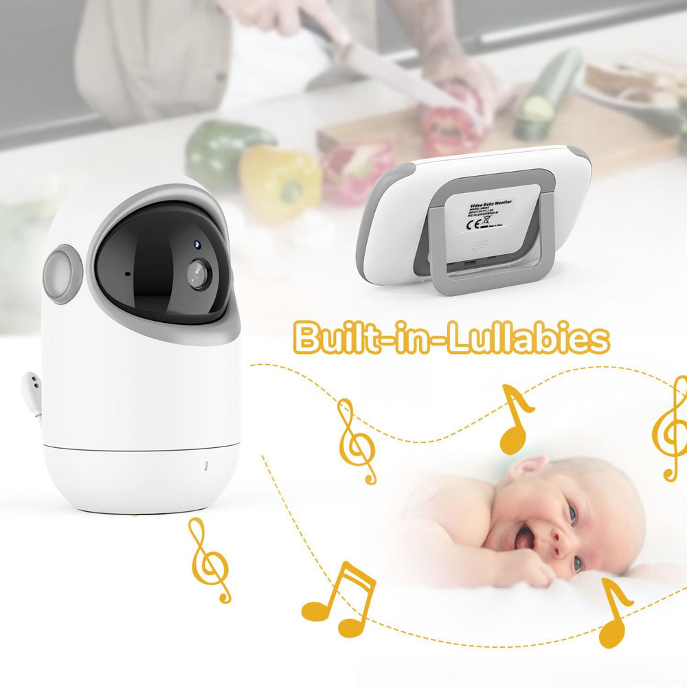 Ptz hd wireless baby monitor 360 night vision countermeasure smart intercom music monitor yancai