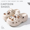 Thick sole crocs women's toe cap non-slip deodorizing filter not tired feet summer 2025new arrivalfashion slippers women's outwear