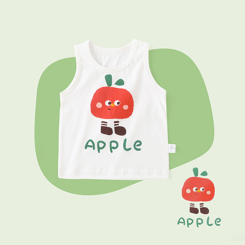 New lightweight summer pure cotton baby tank top - sleeveless undershirt for kids, breathable and sweat-absorbent infant clothing