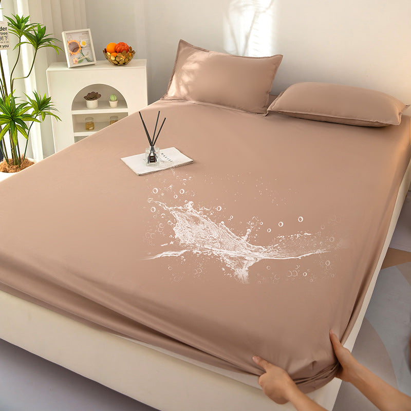 2024 new arrival: solid color tpu waterproof fitted sheet - class a, machine washable, mattress protector for innerspring mattresses