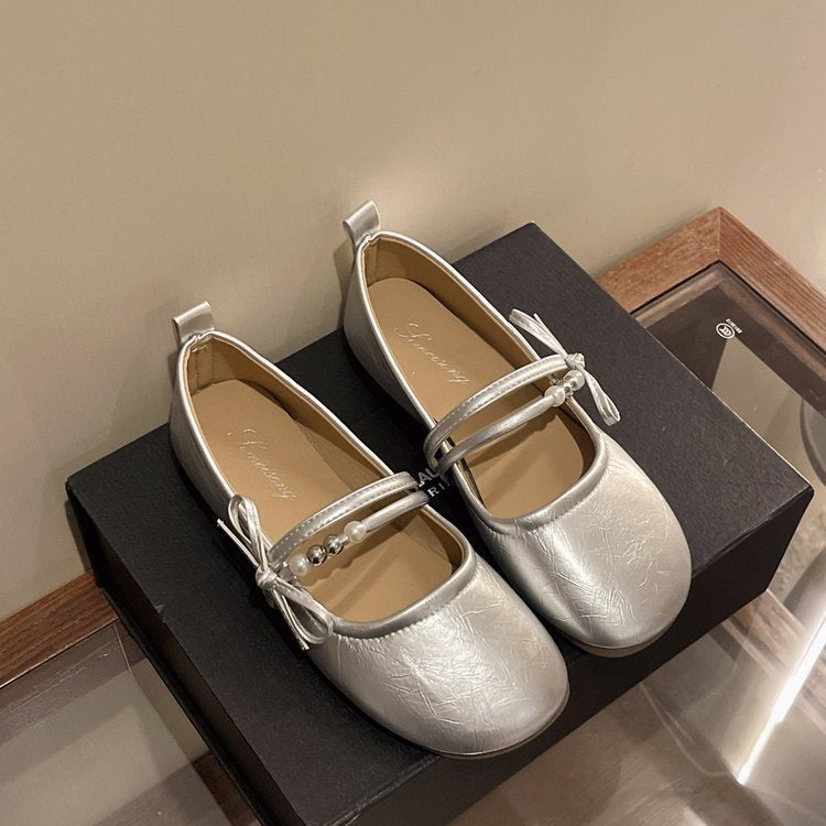 french chic flats: women's  autumn new arrivals - mary janes, flat, soft style, solid color