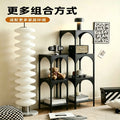 Creative bookshelf floor-standing storage rack all-in-one living room corner bookcase corner simple bedroom iron art sundries storage rack