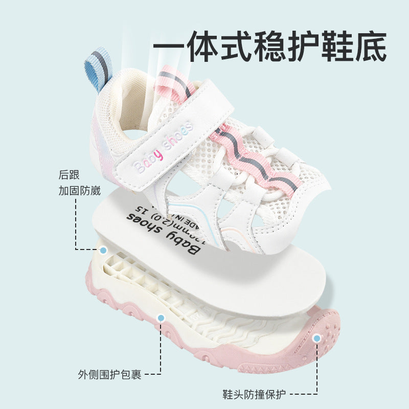 Toddler shoes for boys, summer sandals, infant soft-soled functional cartoon shoes, baby shoes for ages 1-3, children's shoes