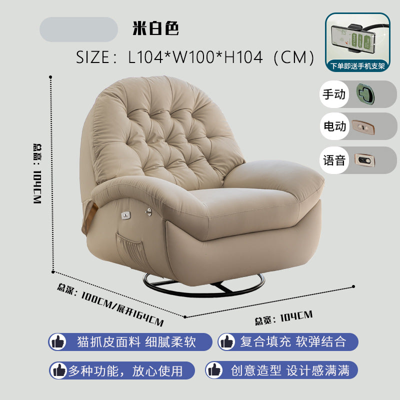 Electric multifunctional recliner - relax, lounge, and sleep in style! premium sofa pod for living room, home, and single seater