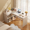 Bedroom home table multifunctional corner desk bookcase all-in-one computer desk storage cabinet all-in-one corner desk no
