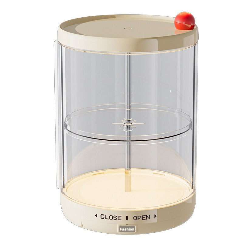 New Rab cloth rotatable display storage box dustproof transparent blind box plush doll storage bucket doll toy