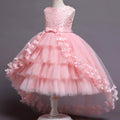 Ready-to-ship wholesale children's wedding dresses, princess gowns with train, bow-tie dresses, flower girl dresses, kids' dresses