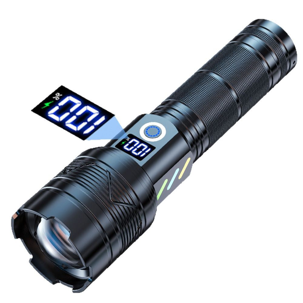 Cross-border explosion, convenient charging, white laser flashlight, emergency light, multi-function, long battery life, long-distance shooting, strong light aluminum alloy