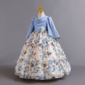 new girls' floral princess dress birthday party chiffon evening gown children's dress