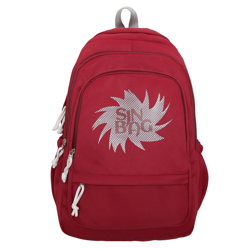 New middle and high school students backpack women's large-capacity simple student backpack fashion leisure  trend schoolbag