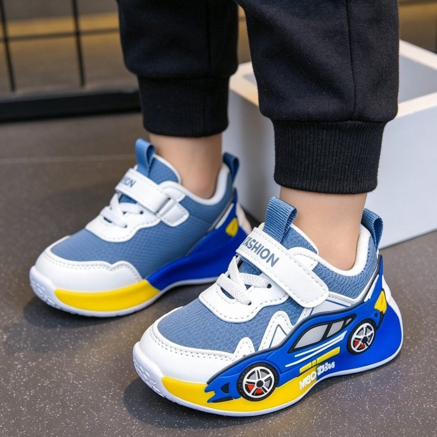 spring new arrival: kids' fashion tech light-up sneakers - boys' leather soft sole running shoes with led lights