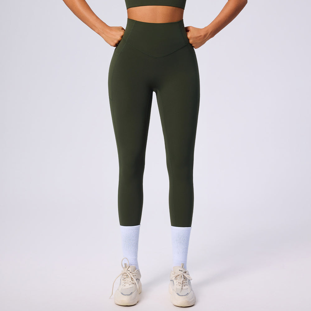 Amazon's new flap pocket pants yoga pants tight elastic shaping sports pants women's high waist belly control butt lift fitness pants