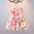 Girls' sleeveless dress -  summer new arrival - stylish floral print dress for toddlers and young children - korean style summer outfit