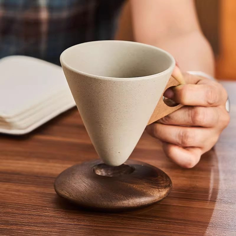 Vintage-inspired ceramic coffee cup set: exquisite, high-end, and beautiful. perfect for women, includes latte art cup