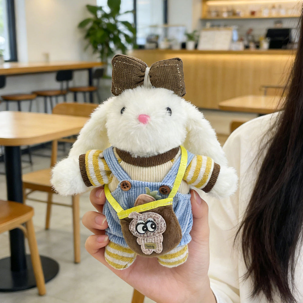 Lop-eared rabbit stuffed toy keychain pendant rabbit couple school bag small ornament birthday gift stuffed doll