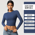 Naked-feel compression sports t-shirt, quick-dry long sleeve yoga top, running & fitness long sleeve top - customization available