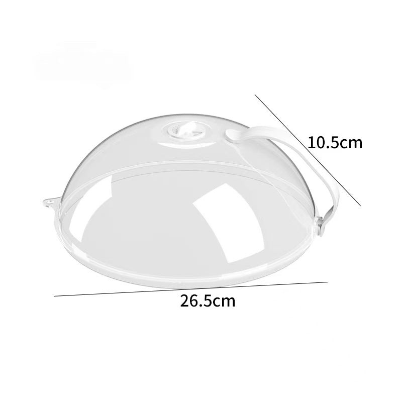 Microwave splatter cover - high temperature resistant, oil-proof, anti-splash shield - food grade plastic, transparent, large size, ideal for hot dishes and food preservation