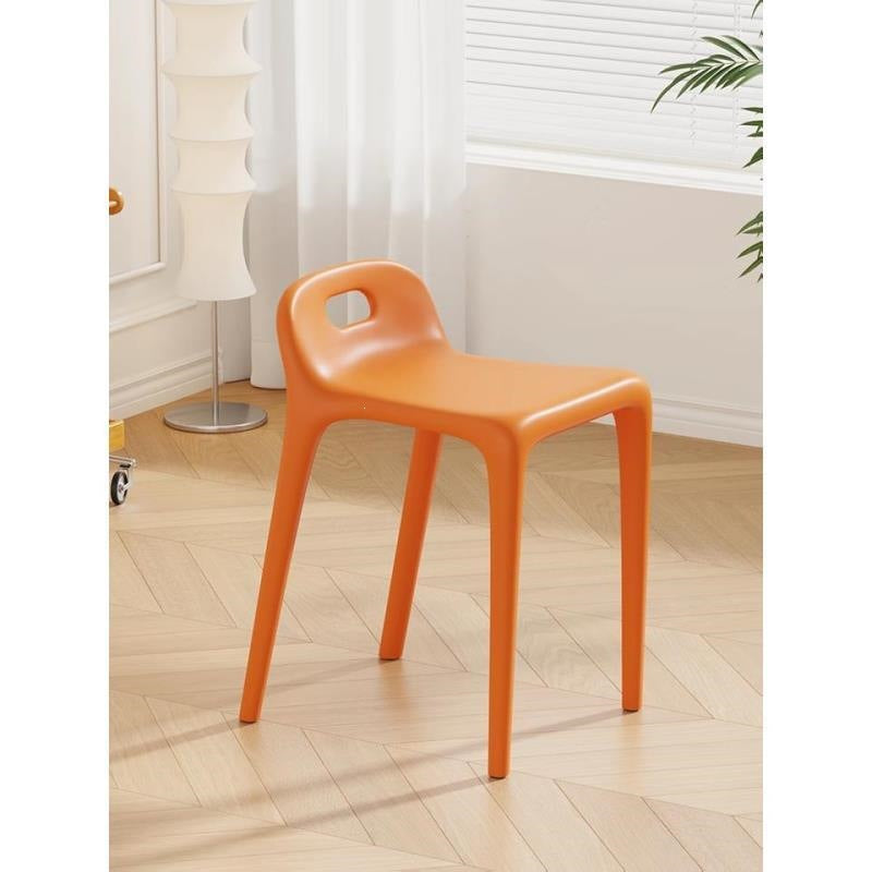 Modern minimalist home chair - restaurant spare thickened plastic chair - dining table chair stool - stackable plastic stool