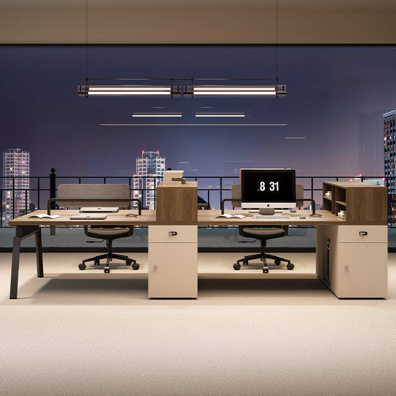 Casual modern 4 four-six 0.3kg slot computer booth screen employee office table and chair combination
