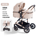 High-view, two-way stroller - convertible pushchair, lightweight & foldable, four-wheel, all-season use