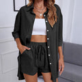 Amazon cross-border fashion:  new women's casual shorts set (two-piece) - european & american style