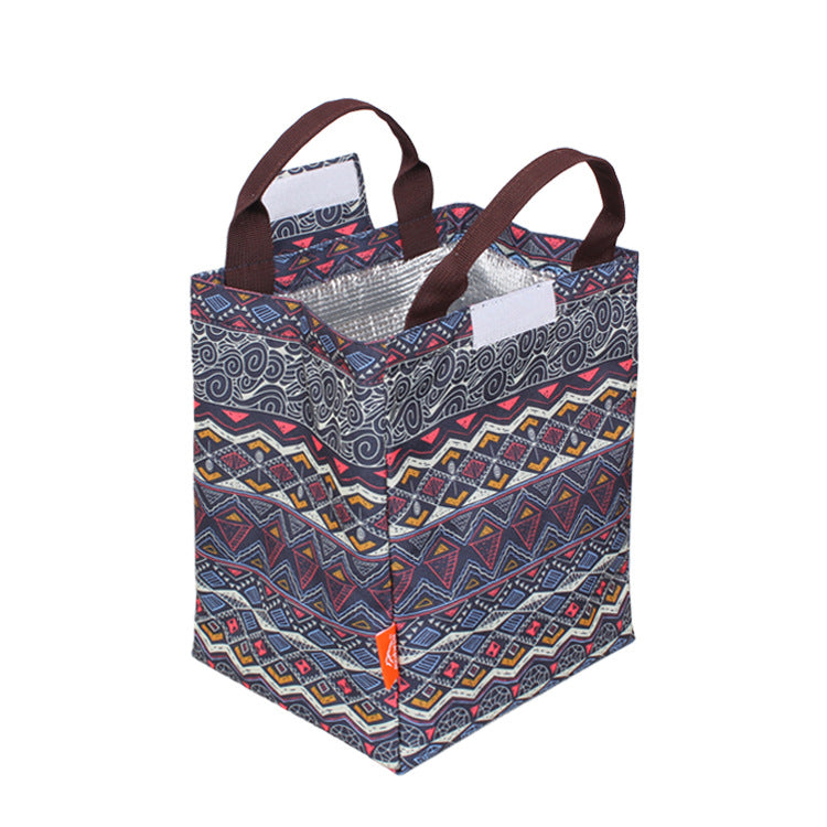 Customized  DuPont paper waterproof bento bag multi-functional portable lunch box bag outdoor portable thermal insulation and cold insulation custom