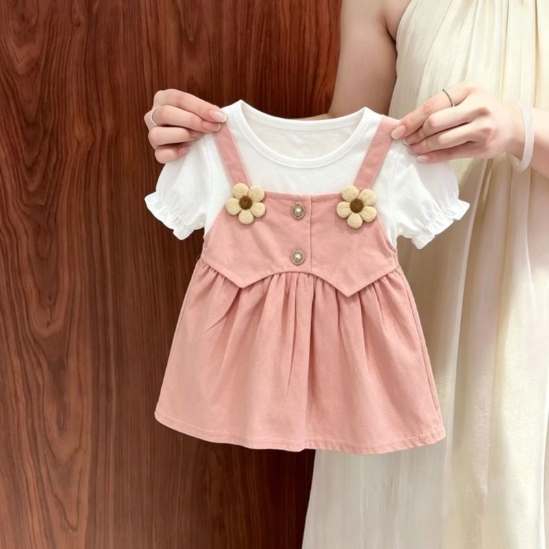 Girls' summer dress, baby clothes, little girl, baby girl,  lightweight, stylish, cute, and adorable dress