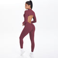 Half-zip, back-smoothing, butt-lifting yoga bodysuit. long, one-piece design for outdoor leisure, running, and fitness activities. women's activewear