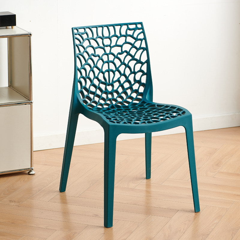 Cut out creative armrest art work chair casual dining chair scandinavian outdoor stackable casual chair waiting chair