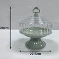 Classy display plate modern casual plastic round fruit plate multi-functional with lid large capacity plate glass plate
