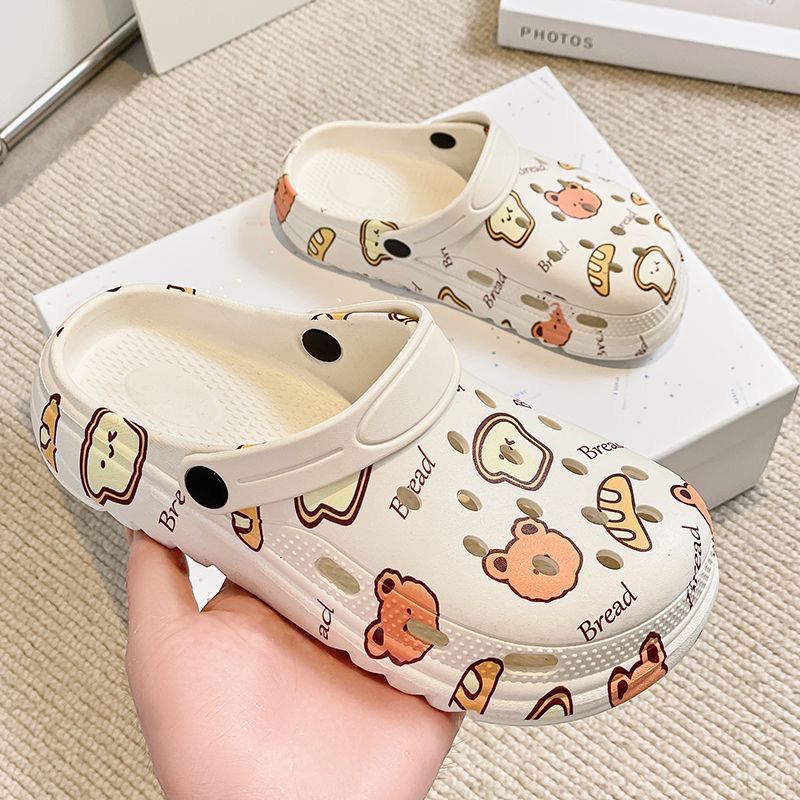 2025new arrival high heels summer clogs for women outwearthick solecute student popular home fashion toe cap sandals