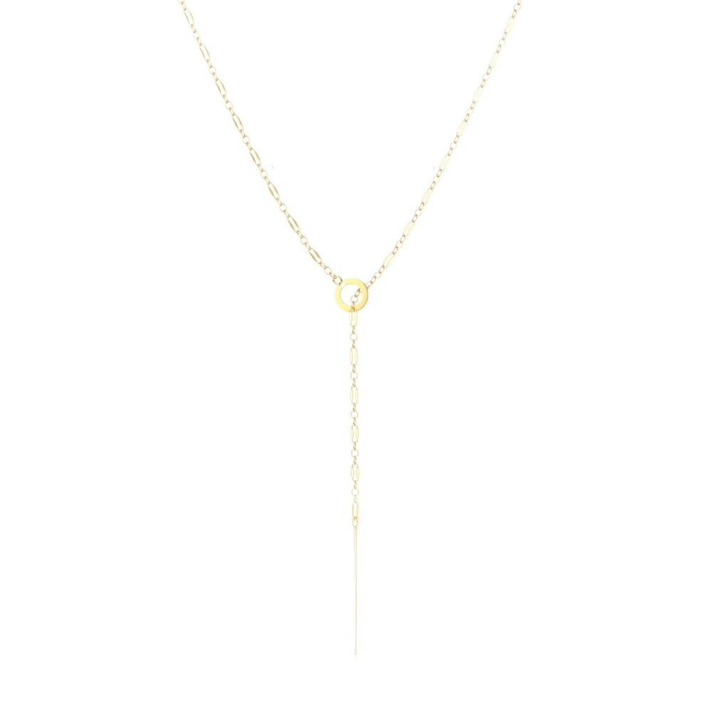 Real gold brass plating fashion cross-border hot sale lasso necklace fashion long necklace hanging women's classy necklace