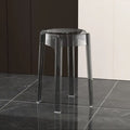 Accessible luxuryclassy acrylic stool stackable transparent high stool chair for home dining table spare plastic crystal round stool
