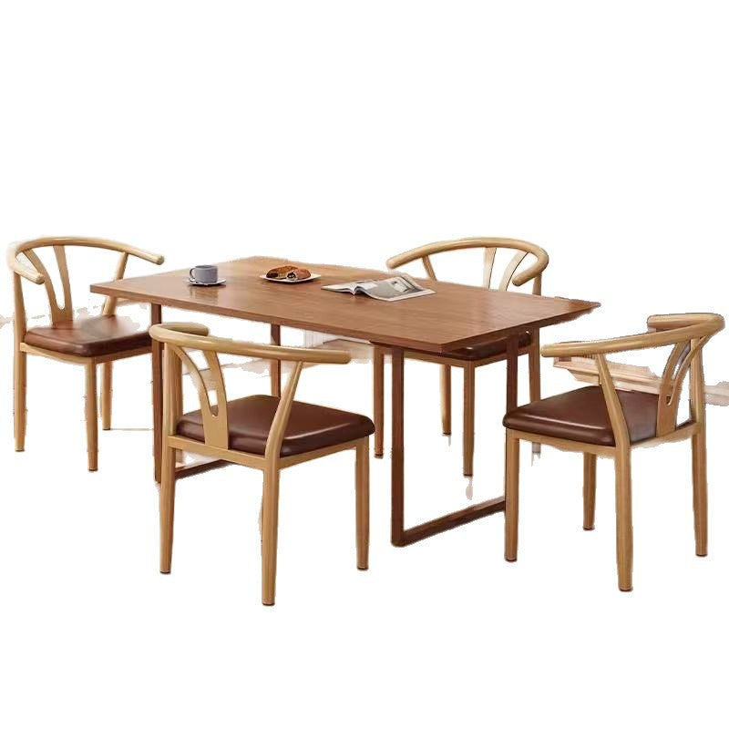Taishi chair back chair for home dining chair modern casual commercial dining table horn restaurant stool backrest iron tea chair