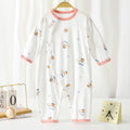 Lyocell comfortable baby summer jumpsuit thin long sleeves air conditioning suit romper newborn harem for boys and girls