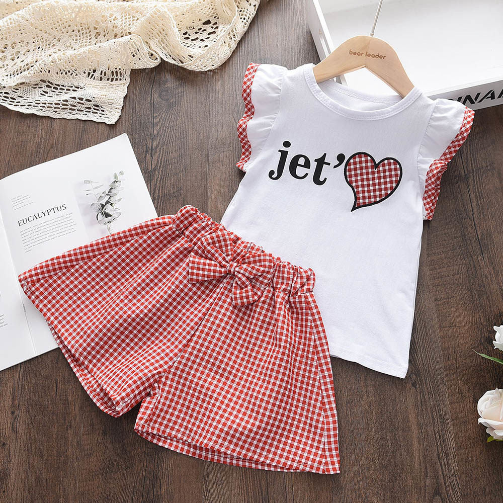 Girls' summer short-sleeve outfit set,  new collection: adorable and playful summer clothes for little girls and babies